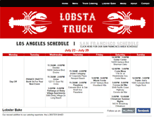 Tablet Screenshot of lobstatruck.com